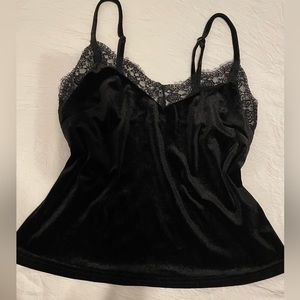 Black velvet tank